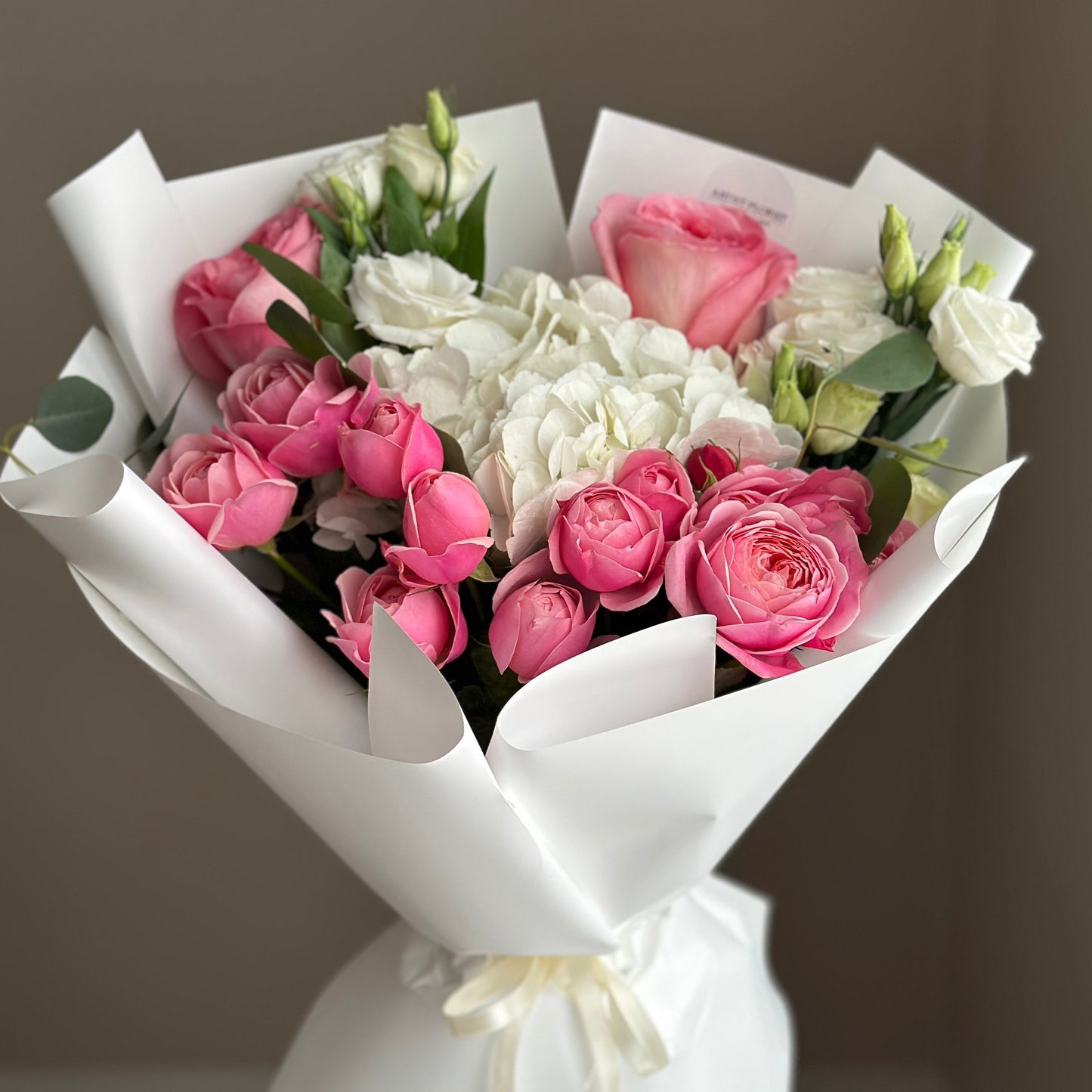 Cotton Candy- Hydrangea, Peony Roses, Lisianthus Bouquet