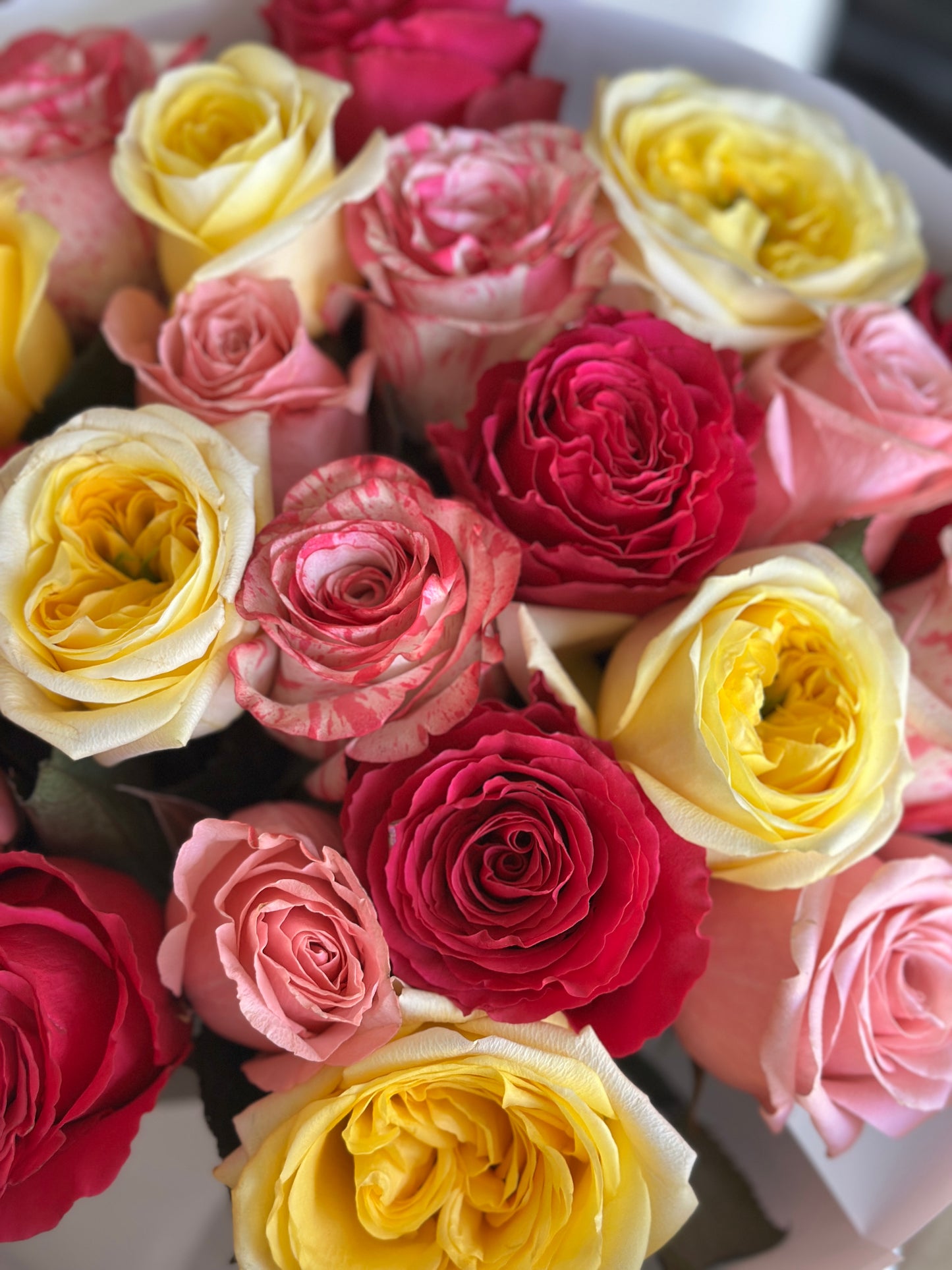 25 Mixed Color Roses Bouquet in Signature Wrapping