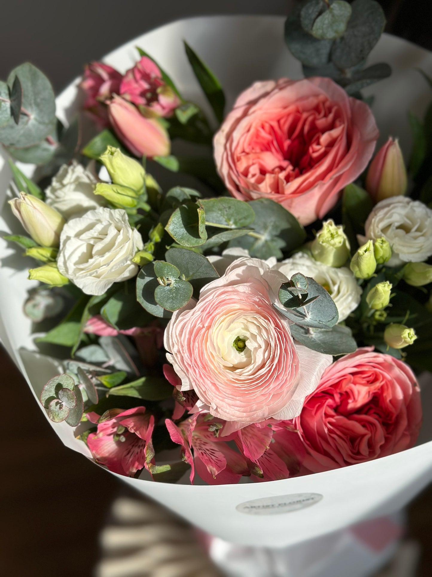 Dreamy Afternoon - Ranunculus, Roses, Alstromeria, Lisiantus Bouquet