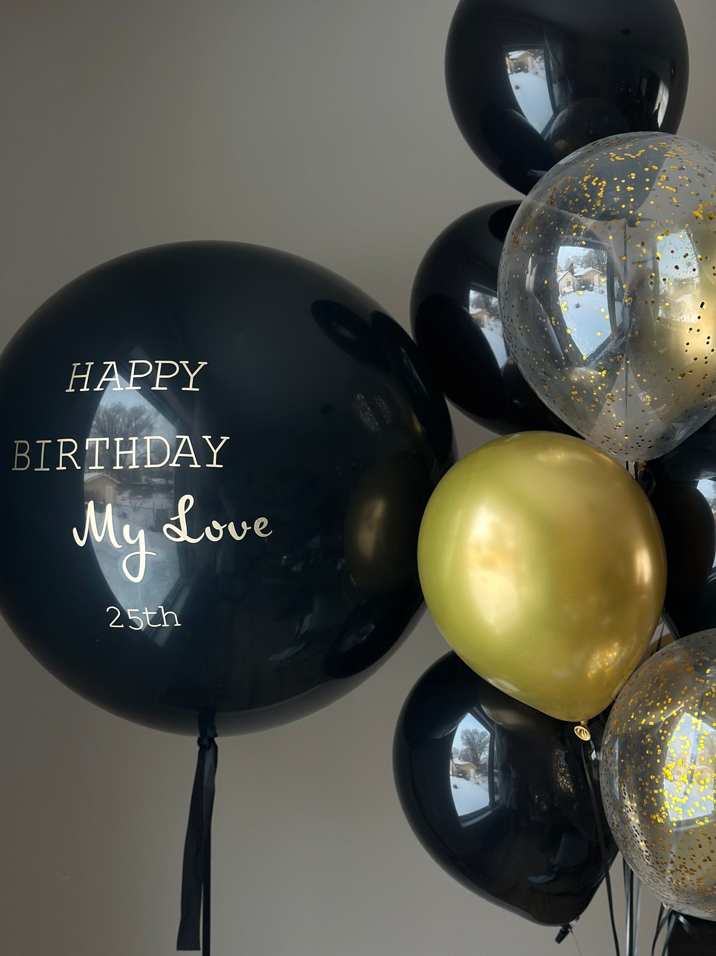 Black & Gold Luxury Balloon Set