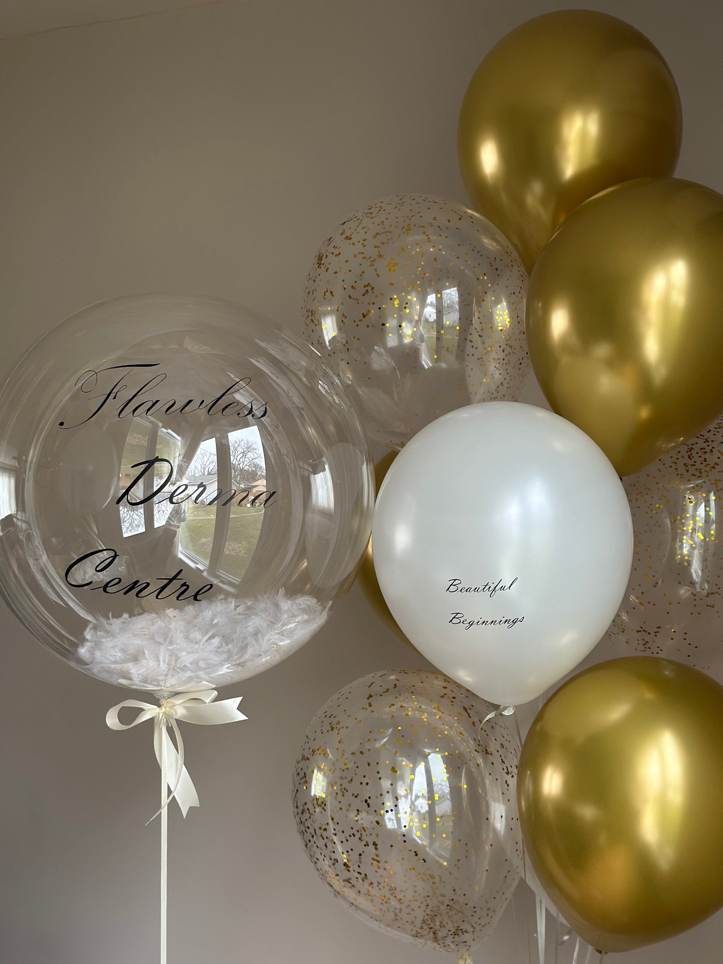 White & Gold Luxury Balloon Set – Elegant Party Balloons