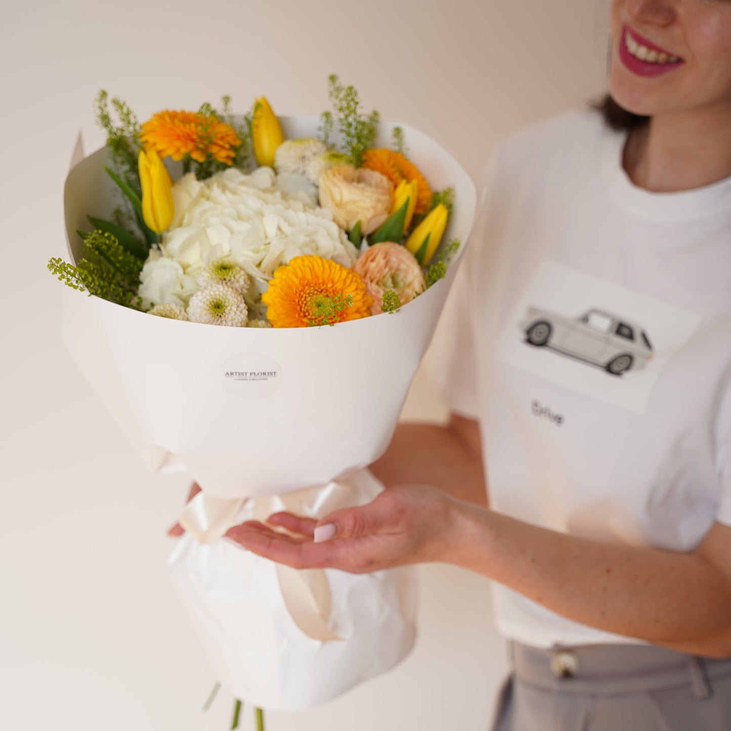 Sunrise - Hydrangea, Gerbera, Ranunculus & Tulips