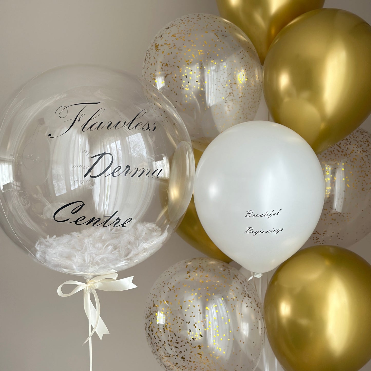 White & Gold Luxury Balloon Set – Elegant Party Balloons