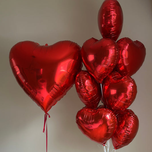 Luxury Valentine Heart Balloons with Custom Message