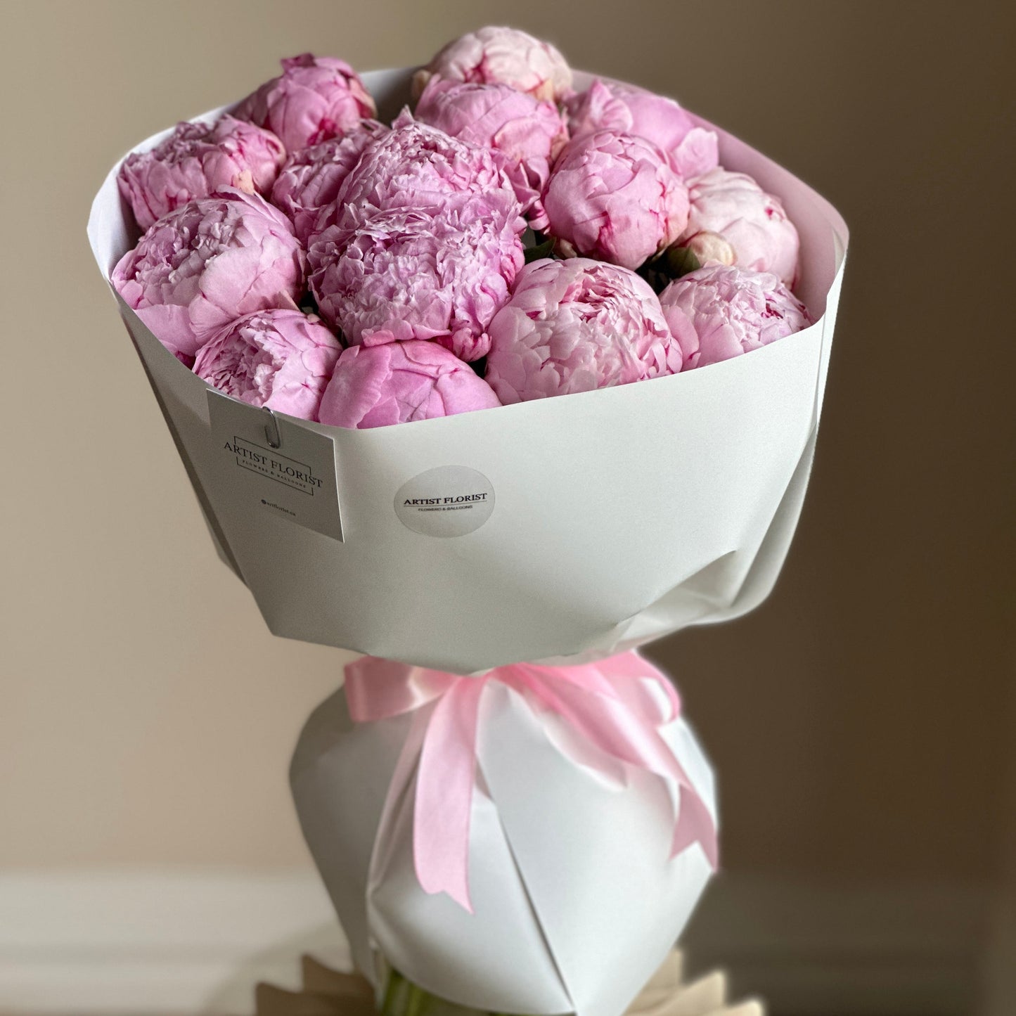 Sarah Bernhardt Peony Bouquet – 15 Pink Peonies