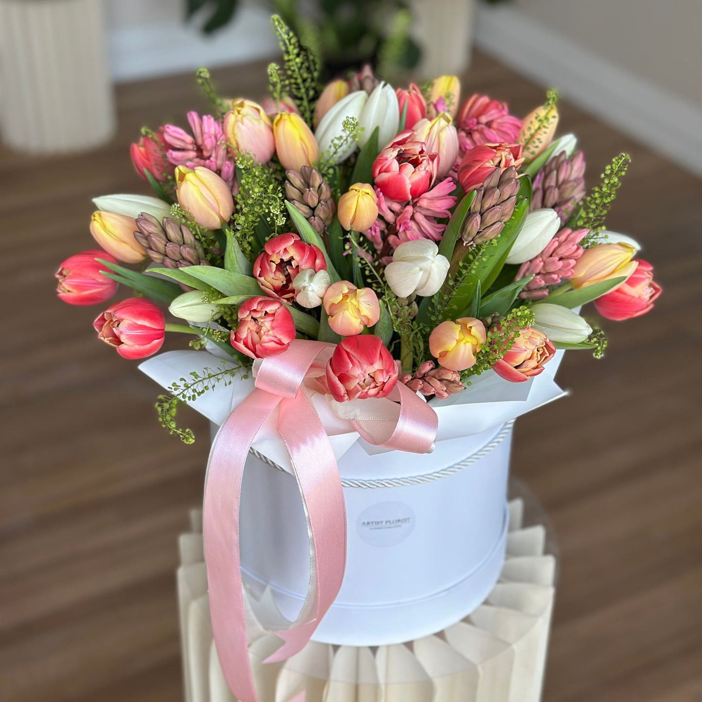 Elegant Spring Box Arrangement