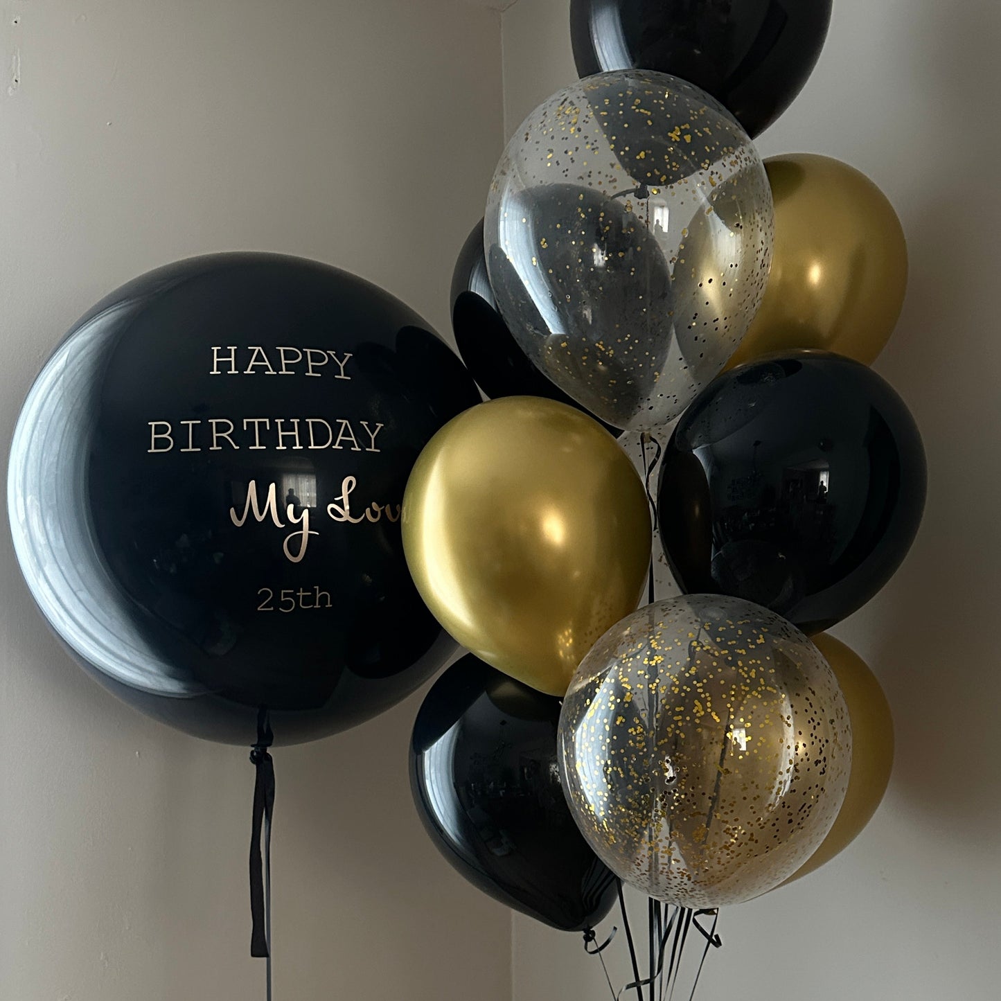 Black & Gold Luxury Balloon Set