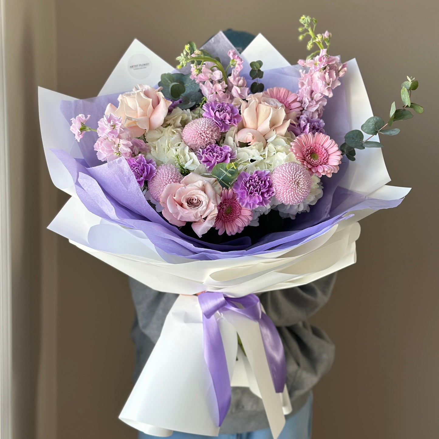 Purple Obsession – Elegant Purple Flower Bouquet