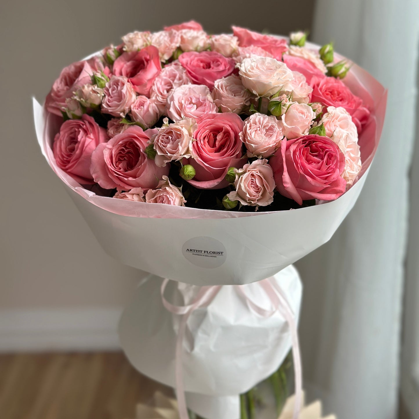 Coral Sunset Bouquet – Spray roses & Garden Roses | Flower Delivery Winnipeg