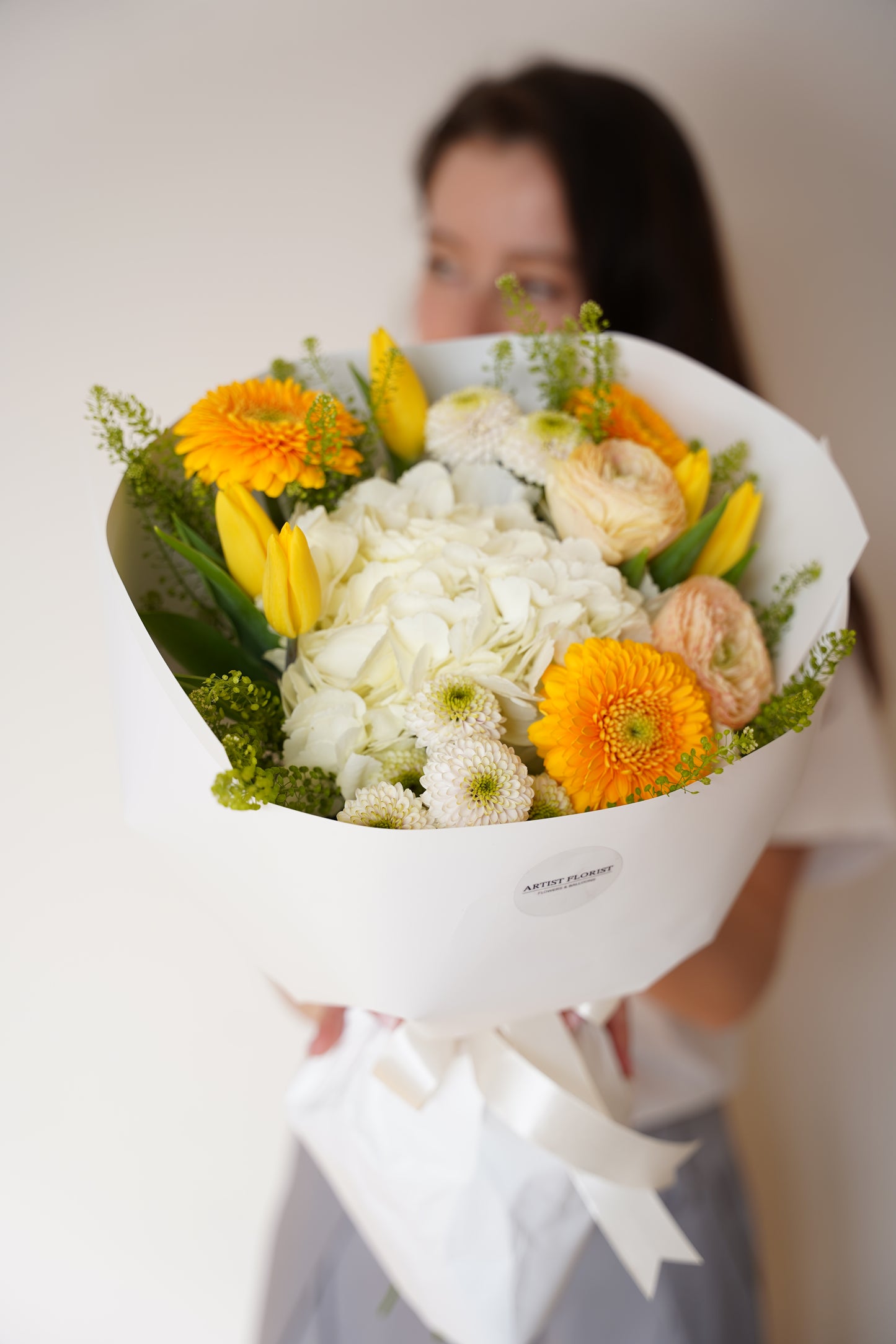 Sunrise - Hydrangea, Gerbera, Ranunculus & Tulips