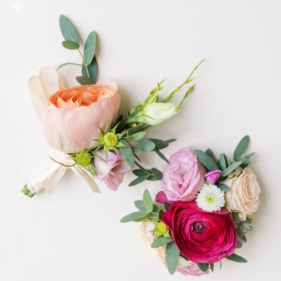 Prom Starlight Corsage & Boutonniere Set