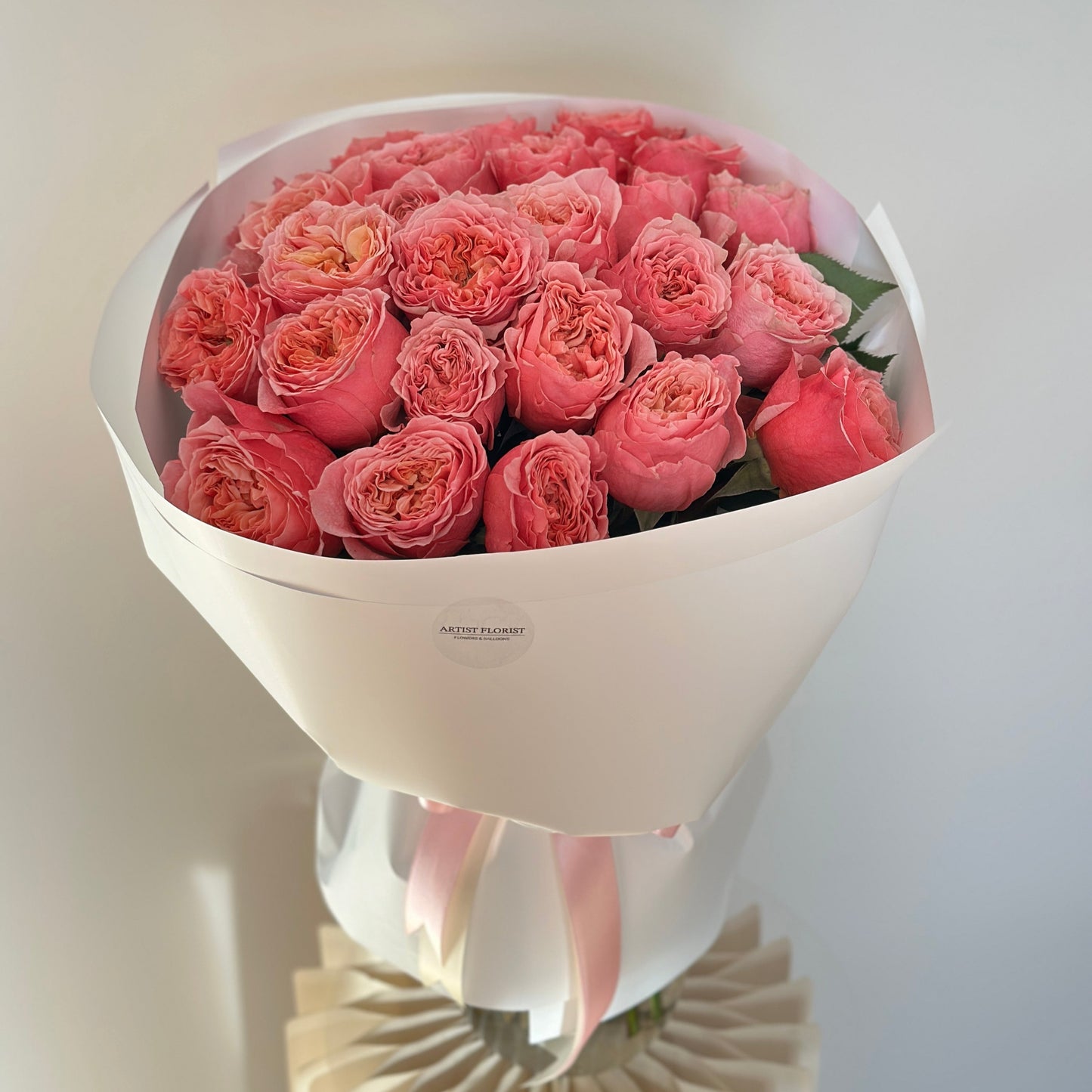 Bouquet of 25 peony roses “Sweet eye”